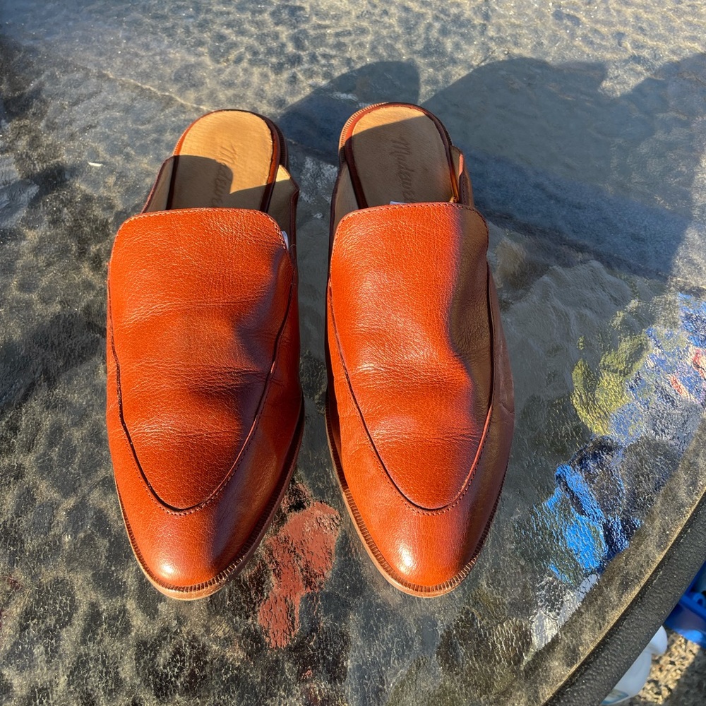 Madewell slip on brown leather size 8